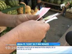 Valoarea tichetelor de masă ar putea creşte până la 15 lei