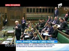 Boris Johnson, învins de limba italiană