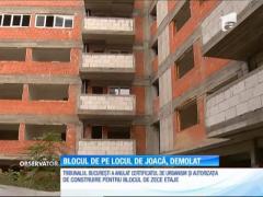 Un bloc construit pe locul unui spaţiu de joacă pentru copii din Capitală va fi demolat