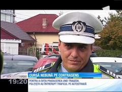 Un şofer a creat haos pe autostrada A1 după ce a intrat pe contrasens