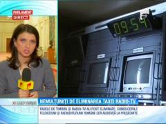 La o zi după ce parlamentarii au adoptat legea care elimină 102 taxe, au apărut şi nemulţumiţii. Supărarea cea mai mare este legată de eliminarea taxei Radio-TV