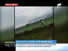 Un poliţist, surprins în timp ce transporta varză cu maşina M.A.I.
