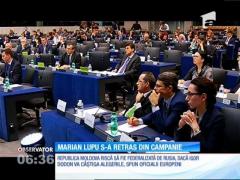 Liderul democraţilor din Republica Moldova, Marian Lupu, s-a retras din cursa pentru prezidenţiale