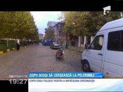 Copii scoși să cerșească la pelerinaj