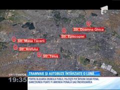 Mijloacele de transport în comun din București sunt blocate în trafic trei ore pe zi de șoferii indisciplinați!