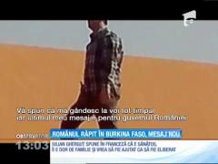 Romanul răpit în Burkina Faso, mesaj nou