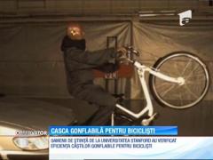 Casca gonflabilă pentru biciclişti