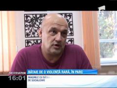 Două gemene, filmate cum îşi lovesc cu pumnii şi cu picioarele o amică, într-un parc din Timişoara