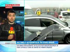 Două dintre victimele accidentului de pe A2 sunt în STARE CRITICĂ, una fiind în operaţie