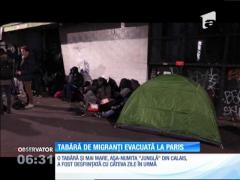 Aproape patru mii de imigranţi ilegali, evacuaţi dintr-o tabără improvizată de la Paris