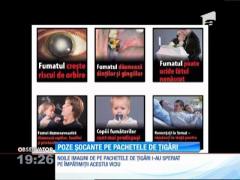 Noile imagini de pe pachetele de țigări i-au speriat pe împătimiții acestui viciu