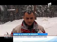 În Harghita Băi a venit deja iarna