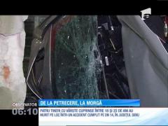 Patru tineri au murit pe loc într-un accident cumplit în județul Sibiu