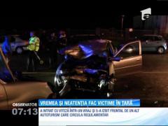 Un şofer începător a provocat un accident grav în Reşiţa