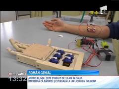 Un adolescent român a uimit comunitatea ştiinţifică italiană. A creat o mână bionică cu materiale reciclate!