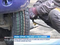 Şoferii au dat năvală la vulcanizare după prima zăpadă