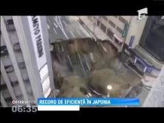 O groapă uriaşă apărută în centrul oraşului Fukuoka a fost astupată în doar câteva zile