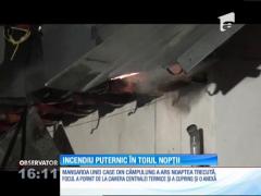 Incendiu puternic în Câmpulung