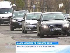 În Capitală a început marea asfaltare de dinaintea iernii