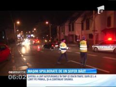 Un şofer băut a provocat haos pe o stradă din Sibiu. A rănit doi oameni şi a avariat trei maşini