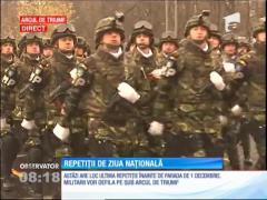 Repetiţie generală pentru Ziua Naţională a României: desfăşurare impresionantă de forţe la Arcul de Triumf
