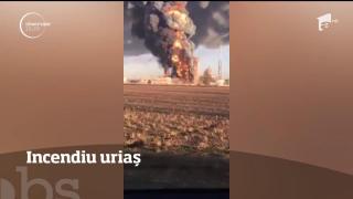 Incendiu uriaş la una din cele mai mari rafinării de petrol din Italia