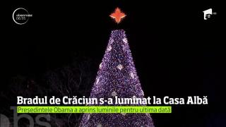 Ultimul brad de Crăciun instalat la Casa Albă pentru familia Obama