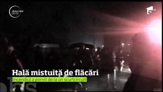 O hală din localitatea constănţeană Agigea a fost mistuită de flăcări