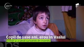 Copil de şase ani, erou în Vaslui. Şi-a salvat surorile mai mici din flăcări