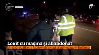 Izbit în plin de o maşină şi apoi abandonat pe drum!