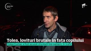 Bătăuşul cu renume Tolea Ciumac face noi victime, acum şi în faţa copilului!