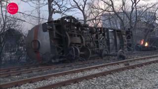 CATASTROFĂ ÎN BULGARIA: 5 morți şi 25 de răniţi, după ce un tren cu propan a deraiat și a sărit în aer