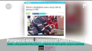 Medalie pentru Mugurel Costache, pompierul-erou de la Piteşti!