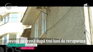 Violoncelistul Adrian Naidin revine pe scenă după trei luni de recuperare