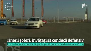 Tinerii şoferi, învăţaţi să conducă defensiv
