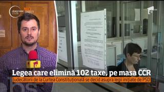 Legea care elimină 102 taxe, pe masa CCR