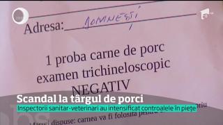 Un control al autorităţilor într-o piaţă de lângă Bucureşti a declanşat o isterie generală. Comercianţii au încercat să-i blocheze pe inspectori