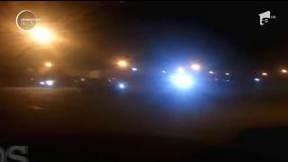 Un Moş Crăciun care făcea drifturi, implicat într-un scandal cu poliţia, într-o parcare din staţiunea Mamaia