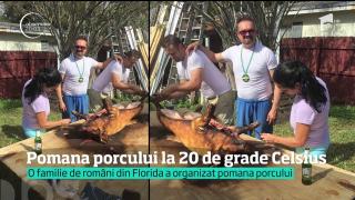 O familie din Florida, pomana porcului la +20 de grade Celsius!
