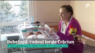 Sărbătoare în maternităţile din întreaga ţară. Copilaşii care au venit pe lume, de Crăciun, le-au umplut mamelor sufletul de bucurie