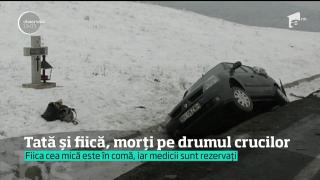 Familie din Braşov  nimicită în ziua de Crăciun: tatăl și fiica cea mare au murit într-un accident rutier