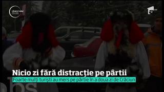Foarte mulți turiști au mers pe pârtie în a doua zi de Crăciun