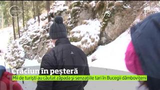 Mii de turiști au căutat zăpada și senzațiile tari în Bucegii dâmbovițeni