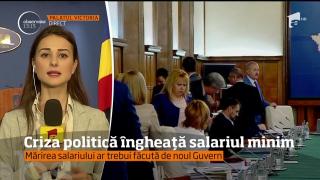 Criza politică îngheaţă salariul minim
