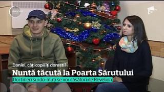 EMOŢIONANT! Doi tineri surdo-muţi se vor căsători de Revelion, sub Poarta Sărutului