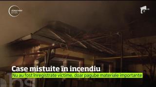 Incendiu de proporţii într-un cartier de la periferia Ploieştilui. Cinci case au fost mistuite de flăcări