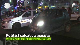 Incident seara trecută în Capitală! Un poliţist a fost accidentat de un şofer care riscă să fie acuzat acum de ultraj
