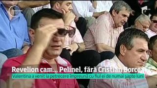 Valentina Pelinel nu pare să fie o femeie geloasă. A trecut în noul an în restaurantul condus de fosta nevastă a lui Cristi Borcea