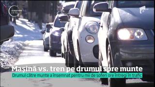 Şoferii aleg să stea în coloană pe DN1, decât să meargă cu trenul