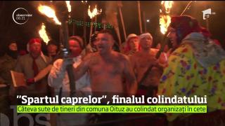 "Spartul caprelor", finalul colindatului într-o localitate din Bacău
